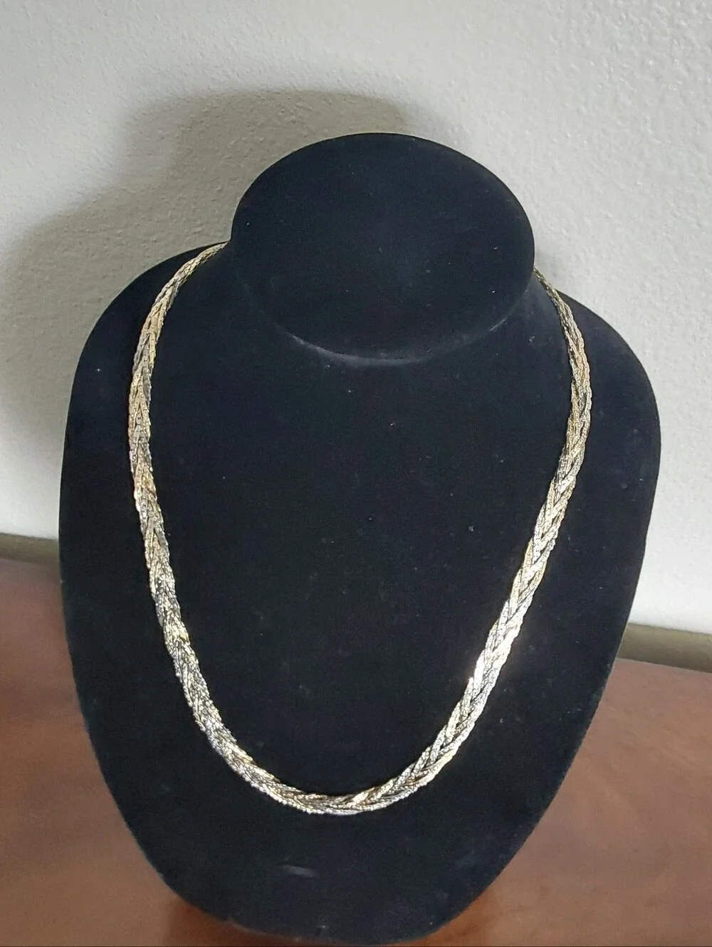 Braided Metallic Necklace - Silver and Gold Tone Men’s Chain